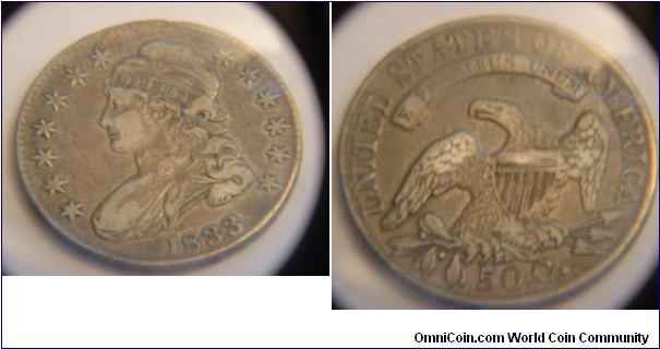 1833 bust half dollar