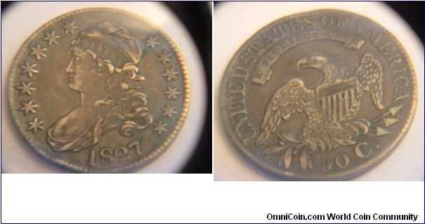 1827 Bust Half dollar