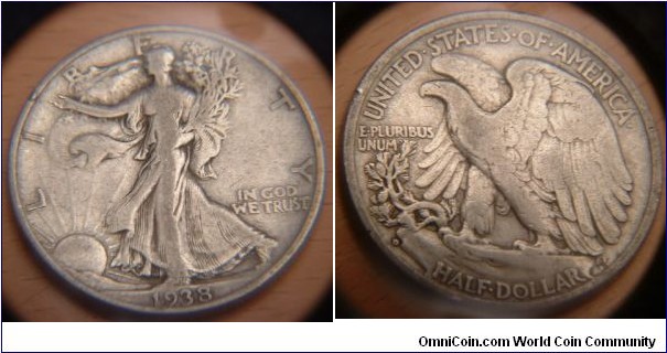 1938D walking liberty half dollar