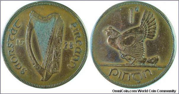 Ireland 1Penny-km3-1928