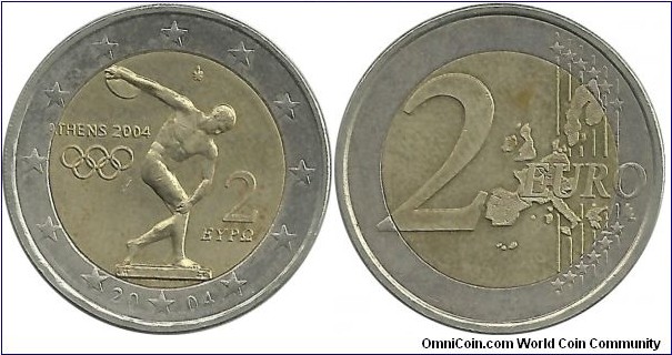 Greece 2 Euros 2004-Athens'04 Olympic Games
