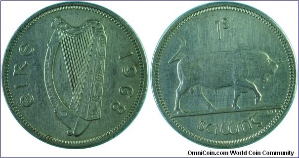 Ireland 1Shilling-km14a-1968