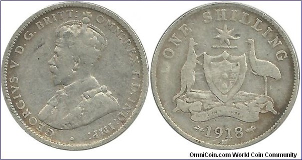 Australia 1 Shilling 1918