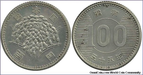 Japan 100 Yen
Showa-35 (1960)