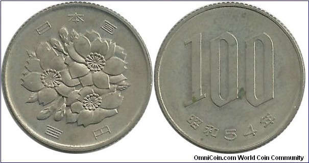 Japan 100 Yen
Showa-54 (1979)