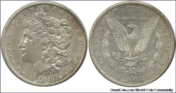 USA 1 Dollar 1890S
Mintmark: 