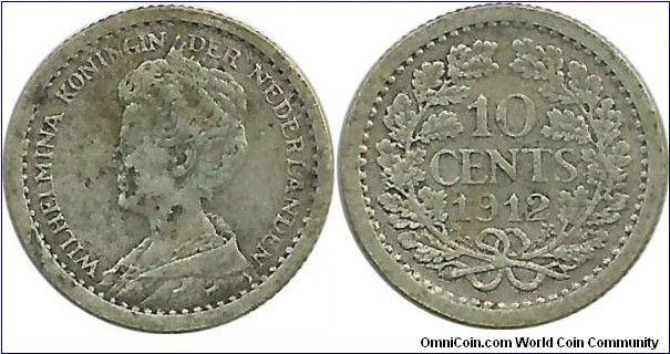 Nederland 10 Cents 1912