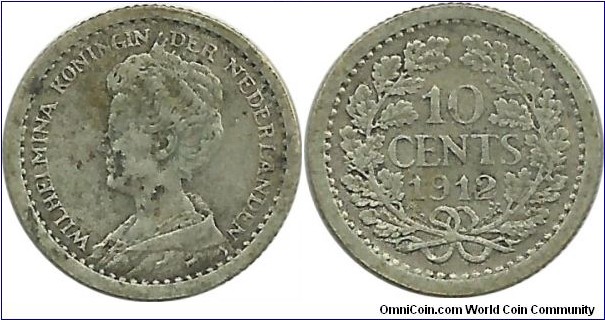 Nederland 10 Cents 1912