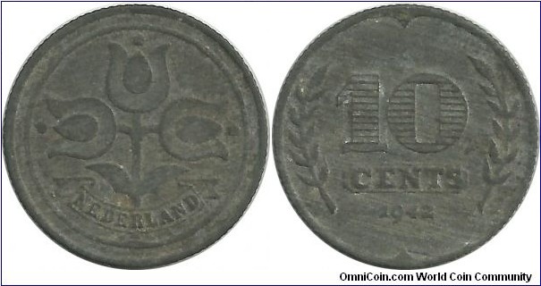 Nederland 10 Cents 1942