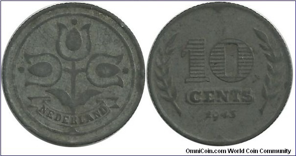 Nederland 10 Cents 1943