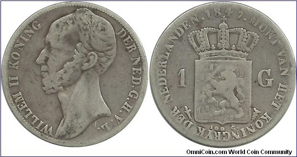 Nederland 1 Gulden 1847