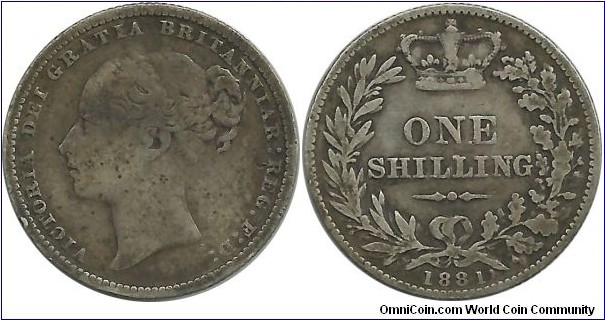 Great Britain 1 Shilling 1881