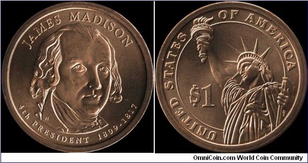 USA $1 2007 4th President