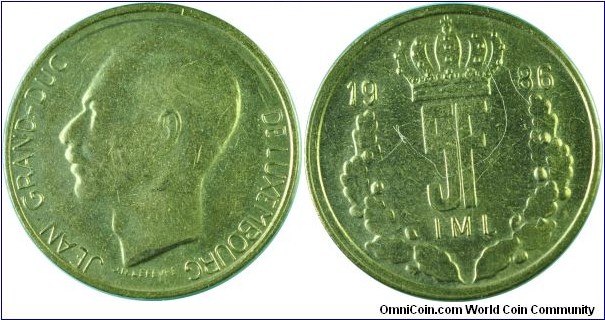 Luxembourg5Francs-km60.1-1986