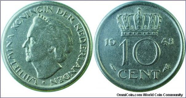 Netherlands10Cents-km177-1948