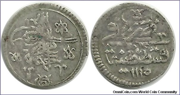 Ottoman 10 Para 1115
(1704)