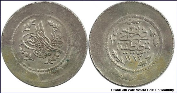 Ottoman 6 Kurus 1223-30(10th Serie) (1838)