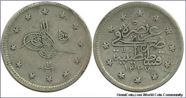 Ottoman 2 Kurus 1327-2
(1911)