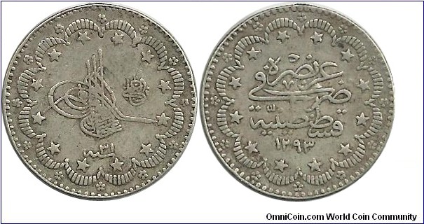 Ottoman 5 Kurus 1293-31 (1907)