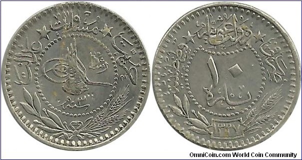 Ottoman 10 Para 1327-3
(1912)