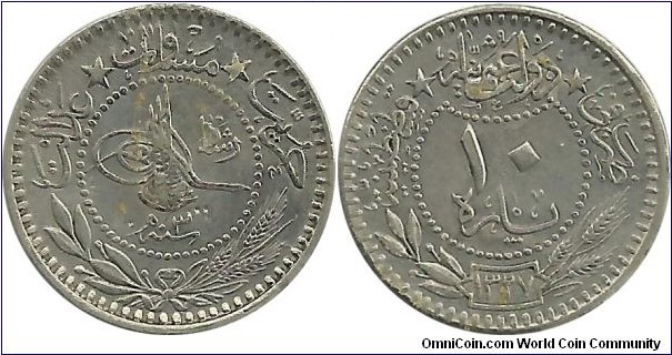 Ottoman 10 Para 1327-3
(1912)