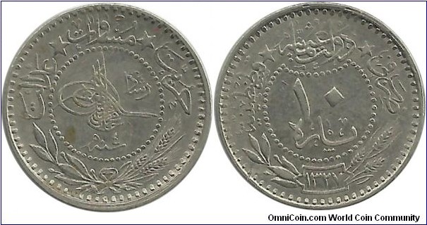 Ottoman 10 Para 1327-4
(1913)