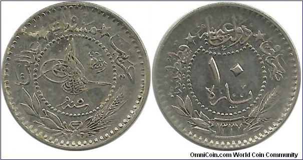 Ottoman 10 Para 1327-5
(1914)