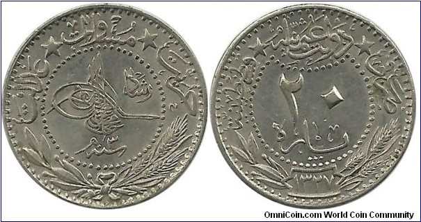 Ottoman 20 Para 1327-3
(1912)