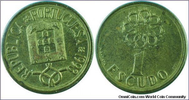 Portugal1Escudo-km631-1993