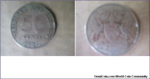 1966 trinidad & tobago 50cents 