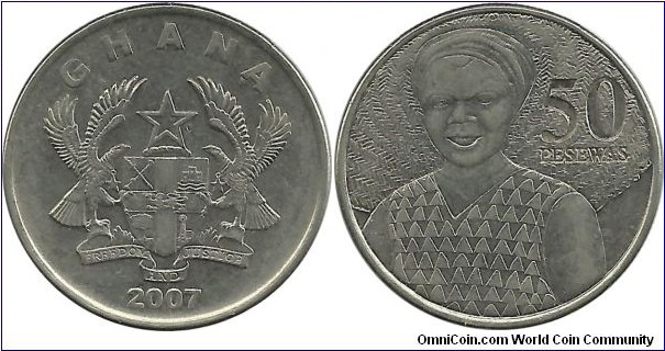 Ghana 50 Pesewas 2007