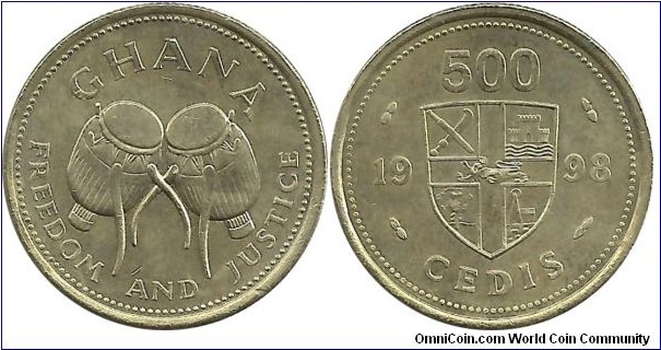Ghana 500 Cedis 1998