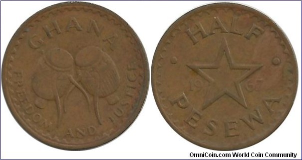 Ghana ½ Pesewa 1967