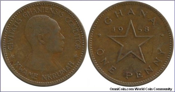 Ghana 1 Penny 1958