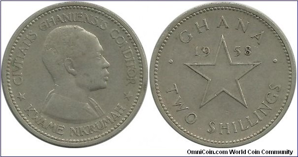 Ghana 2 Shillings 1958