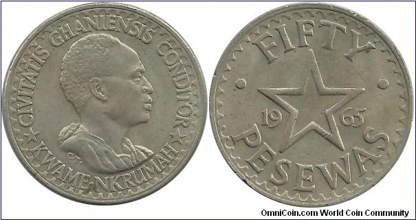 Ghana 50 Pesewas 1965