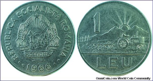 Romania1Leu-km95-1966