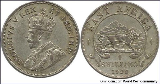 BEastAfrica 1 Shilling 1922