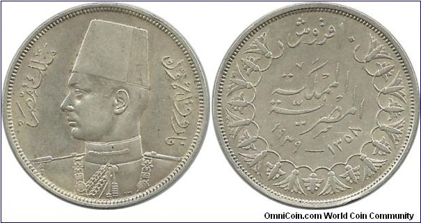 Egypt 10 Piastres 1939