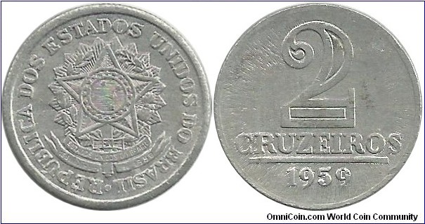 Brasil 2 Cruzeiros 1959