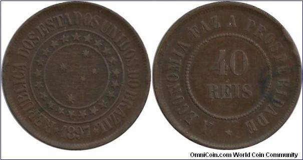 Brasil 40 Reis 1897
