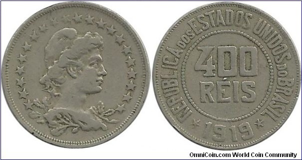 Brasil 400 Reis 1919