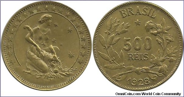 Brasil 500 Reis 1928