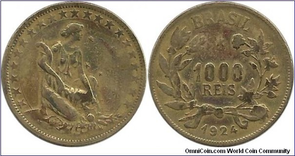 Brasil 1000 Reis 1924