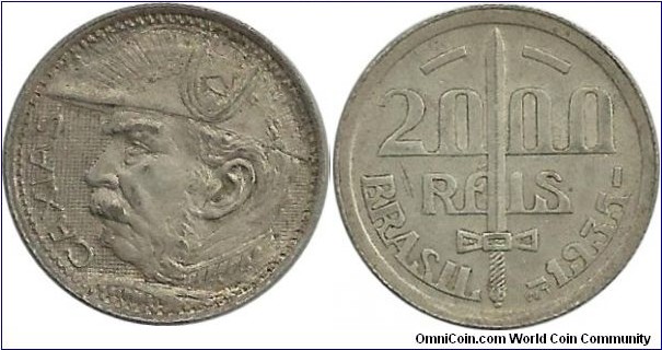Brasil 2000 Reis 1935
(Duke of Caxias)