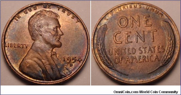 1954-D wheat cent