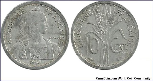 IndochinaFr 10 Cent 1945