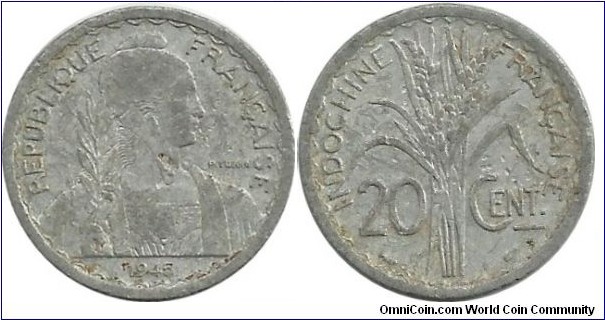 IndochinaFr 20 Cent 1945
