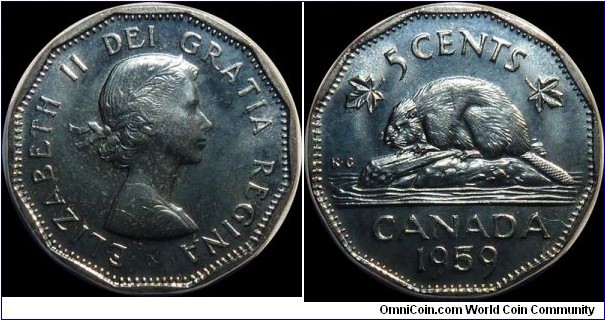 Canada 5 Cents 1959