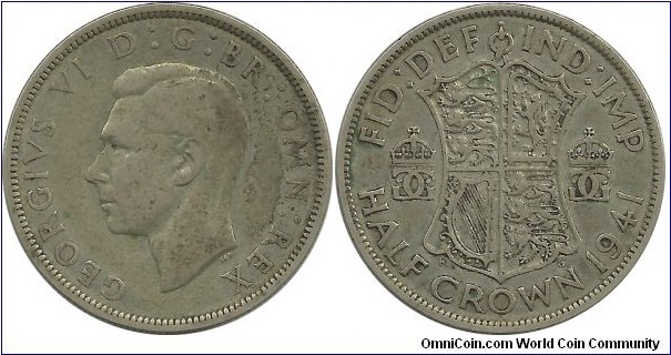 GBritain ½ Crown 1941
